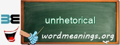 WordMeaning blackboard for unrhetorical